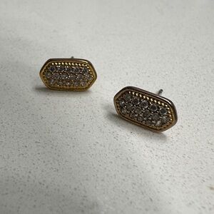 Kendra Scott Gold Crystal Pavé Hexagon Stud Earrings - Women's Jewelry
